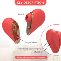 LOVE Factory 2-in-1 Oral Clitoris Saugen und Verknüpfen Vibrator Stimulation Heiß verkaufter Herzform Oral Vibrator