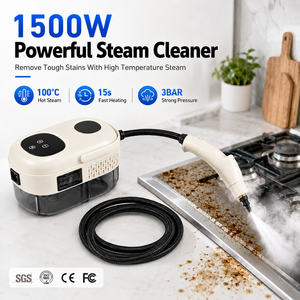 Limpiador a Vapor Compacto de 1500W, Aparato de Limpieza a Vapor de Alta Presión, Calentamiento Rápido en 15s, Limpiador Multiusos, Proveedor OEM - Product Image 5