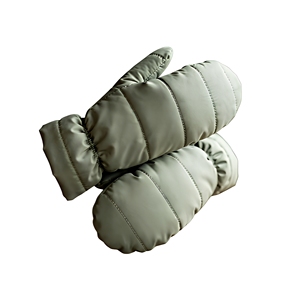 Guantes térmicos acolchados de color verde oliva, hasta la muñeca, con forro de poliéster para uso en exteriores en invierno - Product Image 4