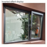 Fenêtres modernes en alliage d'aluminium résistantes aux chocs et aux ouragans, horizontales, insonorisées, avec volets magnétiques en acier inoxydable