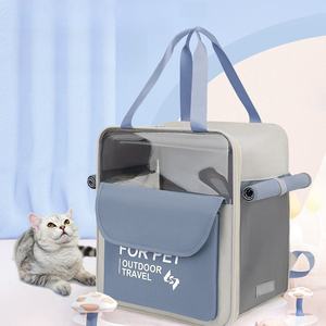 Custom Logo Portable Breathable Fully Ventilated Mesh Airline Approved Pet Carrier <b>Backpack</b> 3 Sides Opening Transparent Fashion - Product Image 6