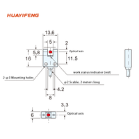 Sensor fotoelektrik tipe-U dengan respons kecepatan tinggi 2KHZ, pengukuran 5mm, DC5~25V, harga pabrik, sensor saluran, terlaris.