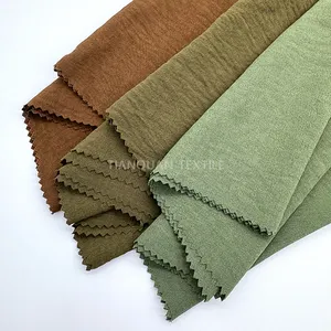 Factory Price 160gsm High Quality 100% Polyester CEY Crink Airflow Crepe cey italian crepe fabric 180d plain dyed dress fabric