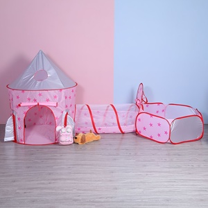 3pcs Garçons Enfants Tente de Jeu Baby Space World Playhouse Toy Toddler Princess Tent avec Ball Pool <span class=keywords><strong>Tunnel</strong></span> - Product Image 5