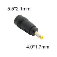 Adaptateur de connecteur mâle 4,0 x 1,7 mm vers femelle 5,5 x 2,1 mm pour PSP Sony Laptop