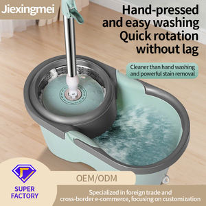 Cabezal de fregona de microfibra con mango de acero para fregona giratoria, almohadillas de algodón giratorias, paño de limpieza para suelos, paño de repuesto lavable - Product Image 3