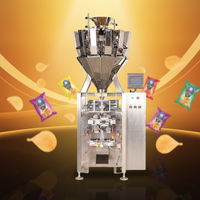 Machine d'emballage verticale automatique VFFS avec peseuse multi-têtes pour bonbons gélifiés et chocolat, certifiée CE, OEM