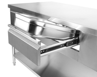 Table de travail et d'évier de cuisine d'acier inoxydable de restaurant avec des tiroirs