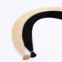 Extensions de cheveux de qualité supérieure, double tirage, d'un seul donneur, cuticules alignées, pointe en I, micro-liens, 100% cheveux humains vierges, pointe en kératine