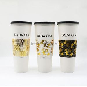Gobelets personnalisés avec logo, 16 oz, double paroi, biodégradables, en papier kraft, pour café chaud, vin, eau minérale, tequila, boissons énergisantes, gobelets ondulés arc-en-ciel - Product Image 4