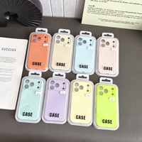 Coque de téléphone portable en silicone liquide magnétique intégrée pour iPhone 16 15 17 18 Pro Max, couleur bonbon, antichoc, coque arrière