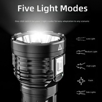 Linterna de Emergencia Recargable de Alta Potencia con 8 LED, Más de 1000 Lúmenes, Clasificación IP55, Carga USB, Cuerpo de Lámpara de ABS para Acampar al Aire Libre