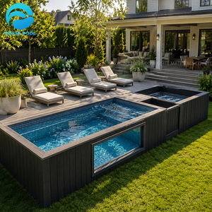 <span class=keywords><strong>Piscine</strong></span> hors sol en fibre de <span class=keywords><strong>verre</strong></span> la plus vendue avec cascade, mosaïque et résistance à la corrosion pour jardin - Product Image 6