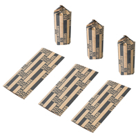 Papier d'emballage plat pour pièces de monnaie en dollars, pochettes en kraft pour pièces de 25 $, enveloppes de rangement pour pièces de monnaie à rayures noires