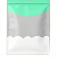 Pochette à fond plat avec fermeture éclair pour savon liquide, logo personnalisé, en matériau composite anti-odeur et avec anse de suspension pour soins personnels