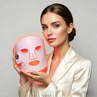 Masque LED en silicone portable professionnel pour salon de beauté, 5 spectres, rouge, infrarouge, appareil de rajeunissement facial, vente en gros