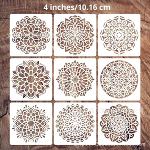 Para <span class=keywords><strong>Amazon</strong></span>, plantilla de <span class=keywords><strong>pintura</strong></span> de pared de Mandala hueca redonda transfronteriza, Material plástico auxiliar para <span class=keywords><strong>pintura</strong></span> en aerosol - Product Image 2