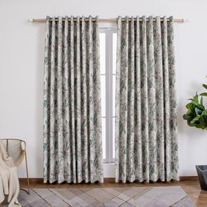 Vente chaude Hôtel De Luxe Salon Rideaux Occultants 100% Polyester Nouveau Processus Conception Croix Lin Tissu Tissé Usine Vente - Product Image 1