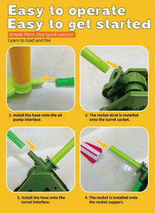 Explosives Puzzle-Raketen-Set für Draußen mit Luftpumpe und Abschussvorrichtung - Kinderspielzeug - Product Image 5