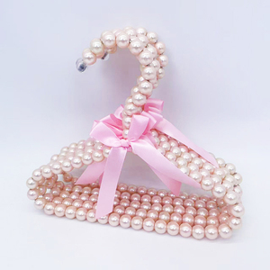 Luxury Pearl <strong>Hangers</strong> with Bow for Boutique Adult Kids Wardrobe Decorative European Style Wholesale <strong>Hanger</strong> - Product Image 2