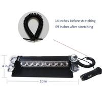 Feux stroboscopiques LED pour voiture, rouge/bleu, jaune/blanc, lampes de signalisation, clignotants d'urgence, feux de signalisation pour pare-brise, 12V