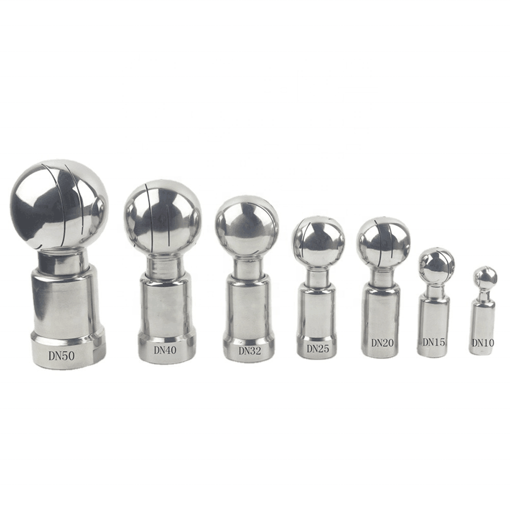 1/4 дюйма 3/8 дюйма 1/2 дюйма 3/4 дюйма 1 дюйм 1-1/4 дюйма 2 дюйма BSP Женская роторная канистра для очистки 304 нержавеющая сталь для бака CIP для Домашнего Пива