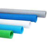 Conduite semi-rigide pour air frais, pièces de ventilation centrale, systèmes de conduites d'air flexibles ondulées double couche en PE 75/90/110 mm