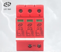 Parafoudre AC LEIHAO DC SPD Prêt à l'emploi Rouge 3 Pôles 20kA T2 T3 PBT Dispositifs de Protection Contre la Foudre Protection Solaire