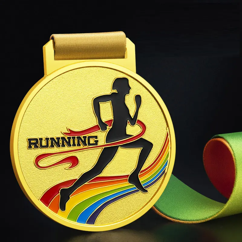 Custom Cheap Blank Sublimation Sports Medals Stainless Steel Medals Custom Logo Design Medal With Ribbon