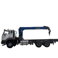 Grue à bras télescopique de 4 tonnes Manipulateur Meilleure vente Grue hydraulique à flèche droite montée sur camion à commande à distance