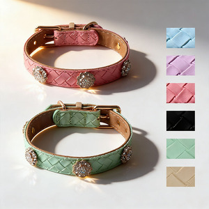 Collier tressé pour chien d'inspiration équestre - Bijou scintillant en cristal pour chiens <span class=keywords><strong>de</strong></span> ferme et marques <span class=keywords><strong>haut</strong></span> <span class=keywords><strong>de</strong></span> <span class=keywords><strong>gamme</strong></span> <span class=keywords><strong>de</strong></span> style équin - Product Image 2