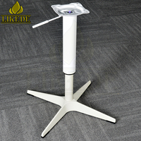 Support pivotant à hauteur de levage réglable en croix en aluminium en métal blanc Base de table d'appoint pour bureau d'ordinateur portable