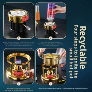 304 thép không gỉ nhỏ lẩu người duy nhất tự phục vụ bếp cồn hiện đại bơm lại cho Câu Lạc Bộ khách sạn ngoài trời shau-shabu - Product Image 4