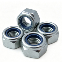 Écrou de blocage hexagonal en aluminium avec insert en nylon, finition anodisée personnalisée, grade 8.8, coloré, M2-M8, pour usage automobile