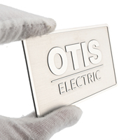Plaque signalétique professionnelle en acier inoxydable brossé, gravée sur mesure, avec logo métallique gravé, pour utilisation sur équipement industriel