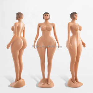 Mannequins de vitrine en plastique pour femmes avec tête, grande poitrine, taille fine, corps entier, couleur chair, sexy - Product Image 1