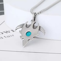 Haute Qualité Creative Design Turquoise Bijoux En Acier Inoxydable Vintage Aigle Pendentif Collier avec Effet 3D