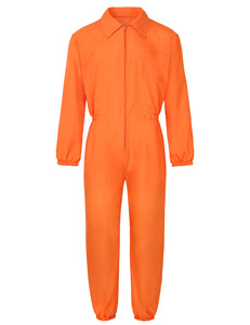 Costume <span class=keywords><strong>de</strong></span> combinaison <span class=keywords><strong>de</strong></span> prison orange pour adultes enfants combinaisons <span class=keywords><strong>de</strong></span> prison combinaison connivence condamner Costumes d'halloween - Product Image 4