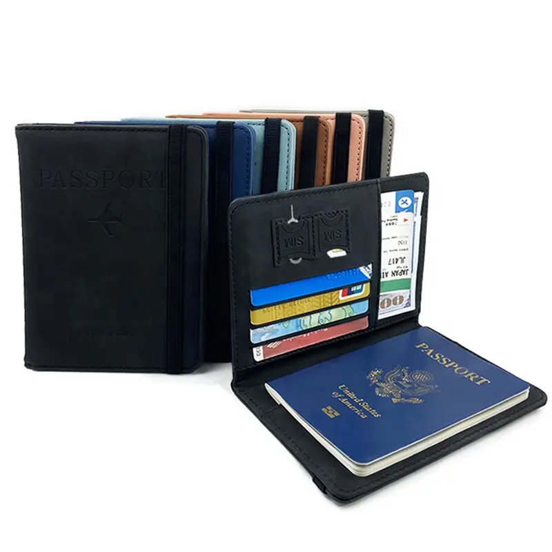 Rfid Blocking Travel Wallet Card Cover Creditcard Instapkaarten Notities Reisdocument Organisator Paspoorthouder