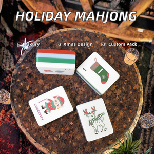 Fichas de Mahjong Acrílicas de Lujo para Fiestas, 30 mm, 4 Capas, 160 Piezas, Diseño Navideño - Product Image 2