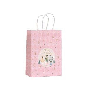 Nuova Collezione di Sacchetti di Carta Kraft <span class=keywords><strong>Rosa</strong></span> di Alta Qualità con Stampa UV a Tema Natalizio, Confezioni per Caramelle per Feste di Natale, Vendita all'Ingrosso - Product Image 5