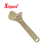 Clé à molette anti-étincelles X-SPARK en cuivre béryllium, réglable, antidéflagrante, non magnétique, pour utilisation dans les usines chimiques et les raffineries