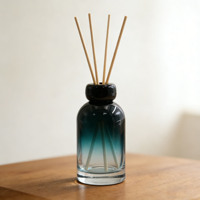 Bouteille diffuseur à roseaux en verre ambré de luxe personnalisée 150 ml, conteneur d'huile essentielle d'aromathérapie, vente en gros en vrac