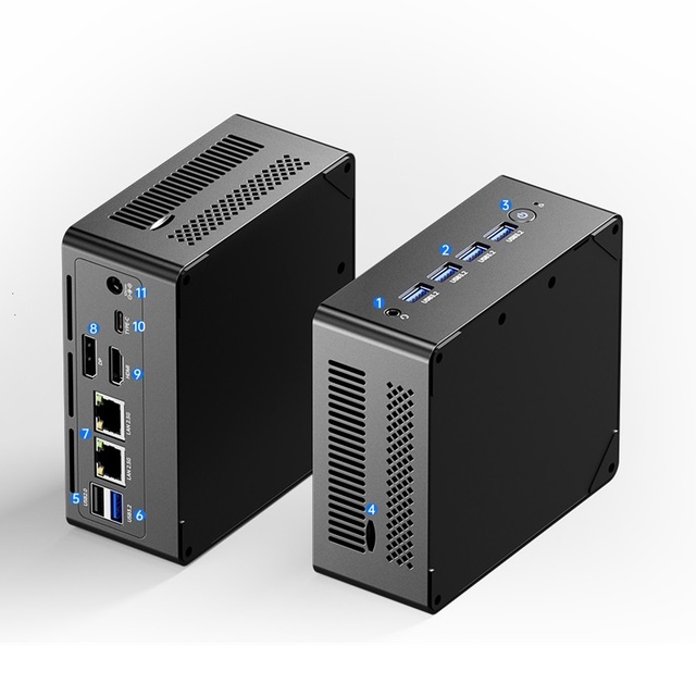 12th Generation Intel N100 Mini PC NUC 8G DDR4 RAM Pocket Dual 12V Lan 4K Gaming 512G SSD New Mini Computer AU CN EU UK