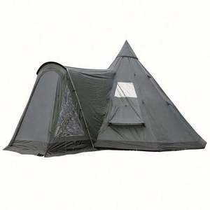 Carpa de Camping Familiar Tipo Pirámide, Amplia, para Varias Personas, Impermeable, con Túnel, Actualización 2023 - Product Image 4