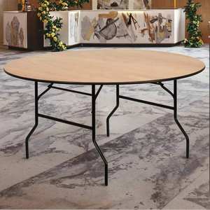 Mesa de Comedor Redonda Plegable al por Mayor para Restaurante, Bodas y Eventos, Muebles para Banquetes de Hotel - Product Image 1