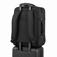 Sac à dos de voyage sportif décontracté extensible noir, sac à dos de pickleball avec compartiment à chaussures ventilé pour le week-end
