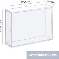 Boîte de rangement pour cartes de mahjong américaines de taille standard 160, en acrylique personnalisé, transparente, 1,2 pouce, moderne, écologique
