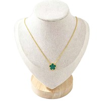 Colliers Rinhoo à fleurs dorées à cinq feuilles de trèfle pour femmes, en acier inoxydable 316L, plaqué or 18K, collier pour soirée, mode, usage quotidien, bijoux, cadeau