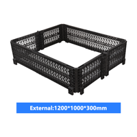 JOIN Palette en plastique pliable robuste, empilable, pour entrepôt, logistique, stockage de marchandises en vrac